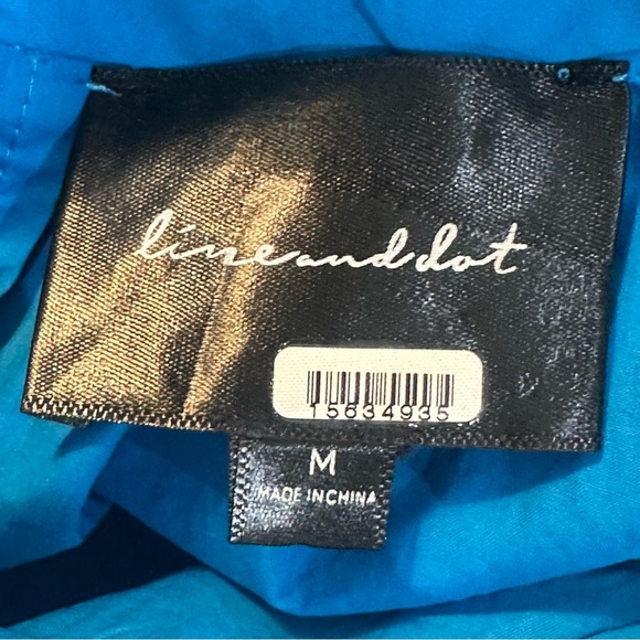 Line & Dot Blue Ruffle Mini Dress - Picture 8 of 10